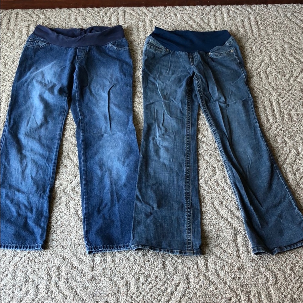 Two pairs of maternity jeans